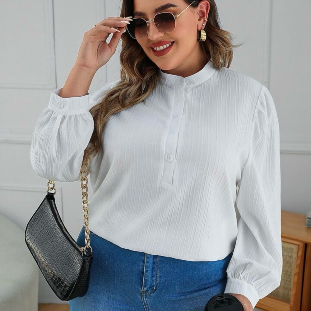 Women's Shein plus size half button Blouse